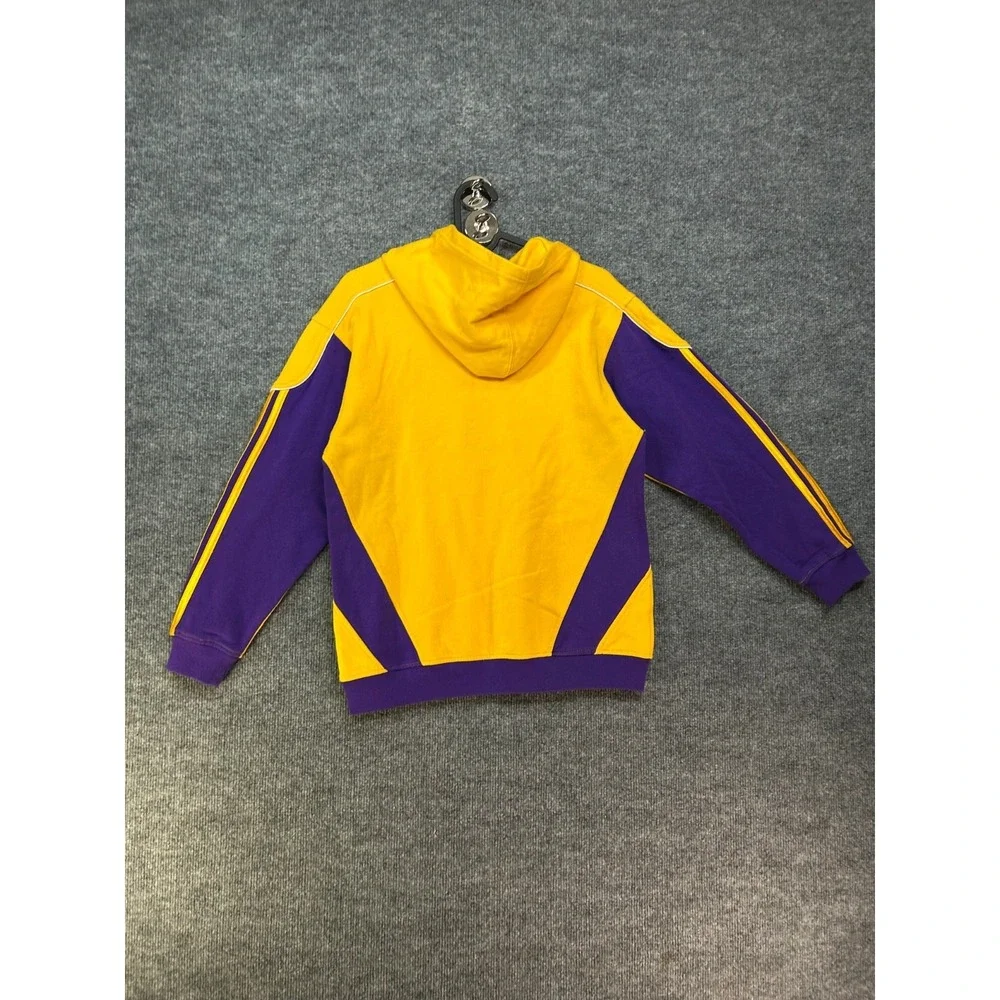 Los Angeles Lakers Adidas Hoodie Boys Yellow Basketball Sweatshirt - Medium